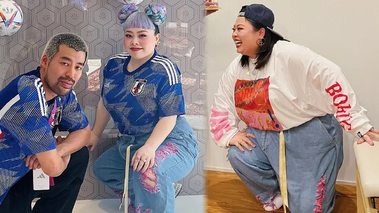 渡邊直美演完歌舞劇瘦了20公斤，和以往比起來身形較有曲線，酒窩也出來見客。翻攝渡邊直美IG