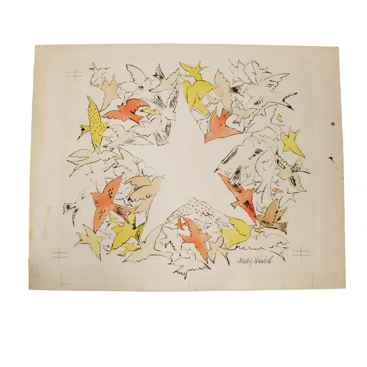 沃荷為TIFFANY繪製的聖誕賀卡手稿。品牌提供