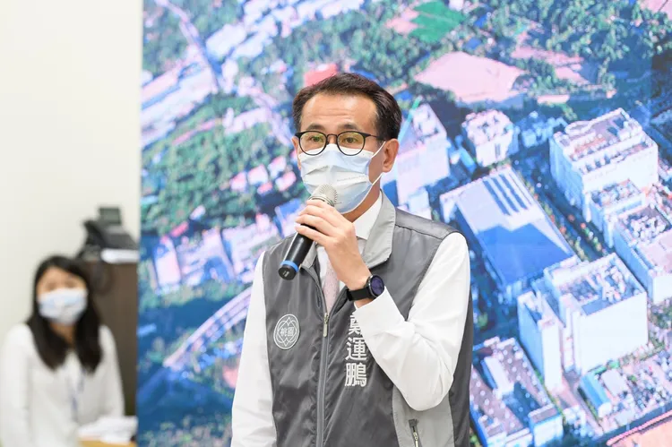 鄭運鵬強調，台積電落腳桃園，民進黨執政幾年就可以。鄭運鵬競辦提供