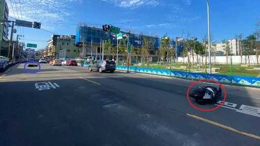 疑未保持安全距離釀禍 新北泰山2騎士擦撞掛彩