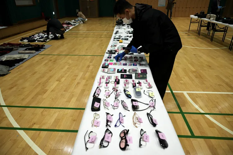 現場招領的眼鏡。路透社