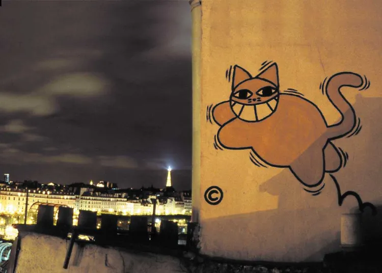 紀錄片《巴黎牆上的貓 Chats Perchés》劇照。國家影視聽中心提供