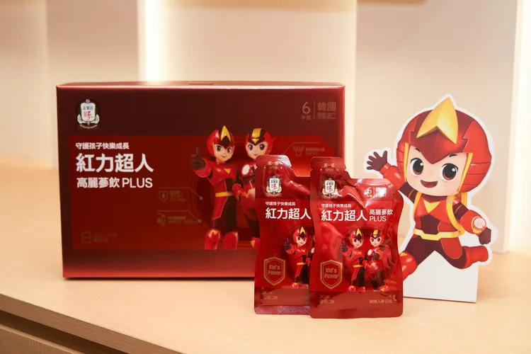 正官庄專為兒童量身打造「紅力超人高麗蔘飲PLUS」，特價2399元。業者提供