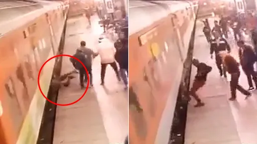 驚悚影片|月台上隨機推人墜軌給火車輾 無辜乘客斷臂命危