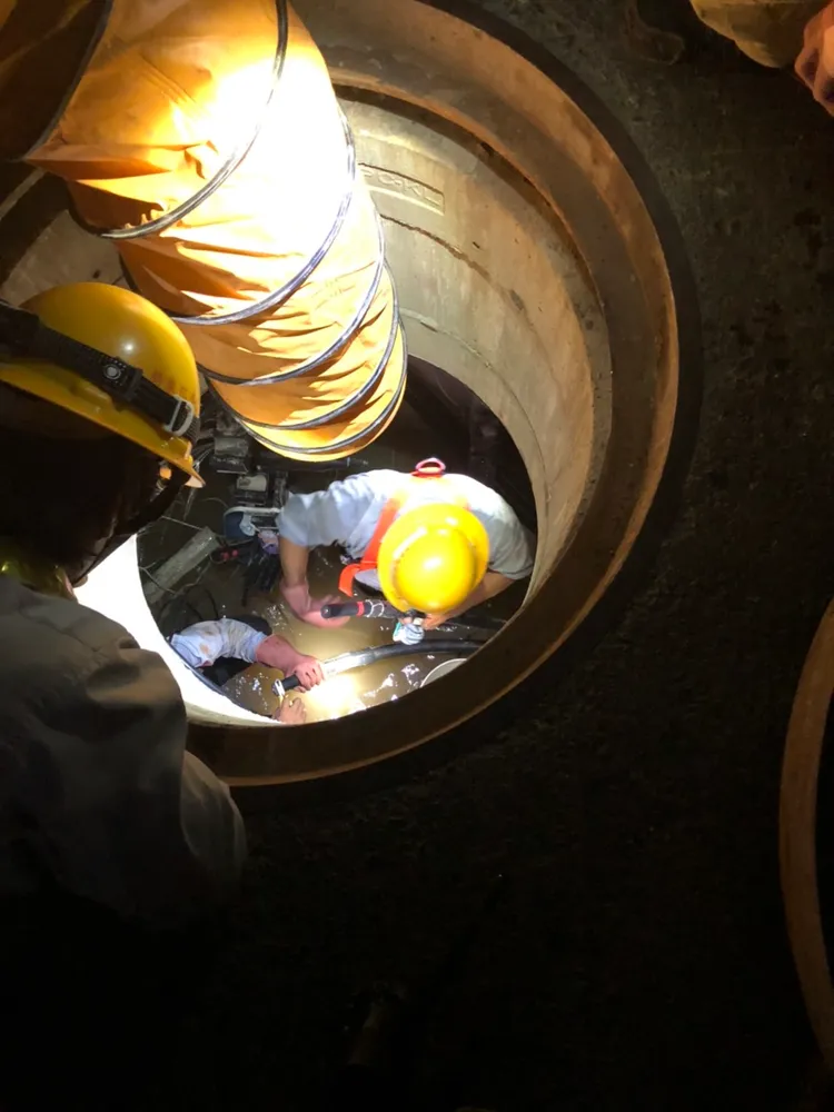 台電工程人員常窩在地下暗黑洞中作業。台電提供