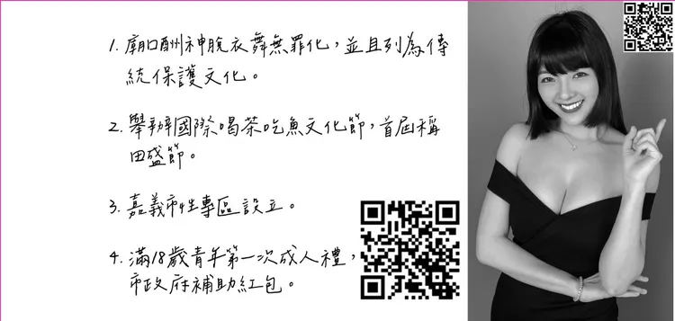 「顏色不分藍綠支持性專區顏色田慎節」選舉公報政見