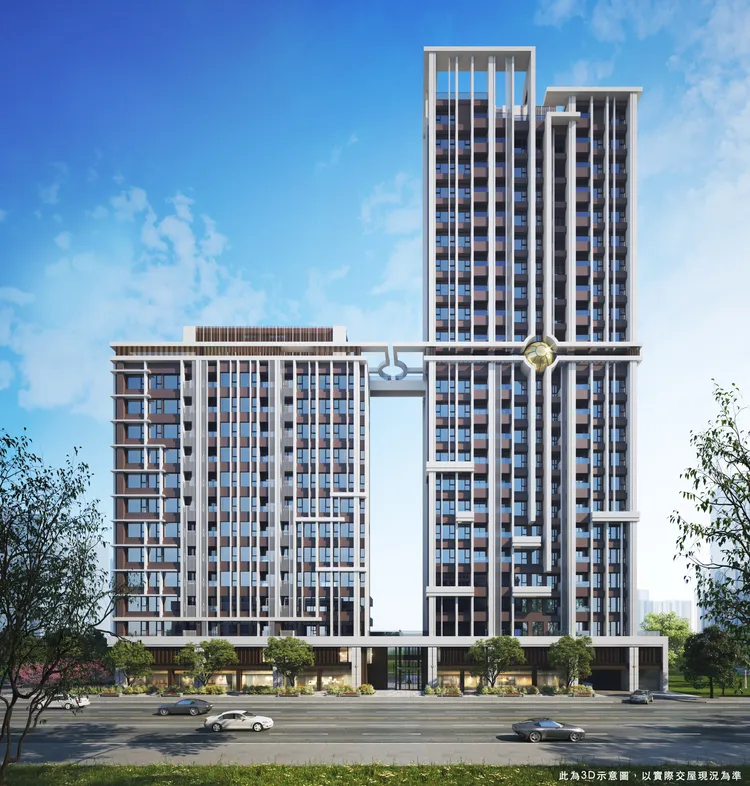 ASML落腳林口，可望提振當地房市，圖為潤鴻日麗模擬圖，以實際交屋現況為準。業者提供