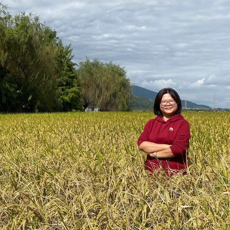 全國唯一女神農，花蓮縣稻農梁美智。翻攝梁美智臉書