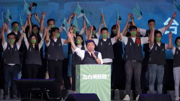 陳時中喊話支持者不要懷疑、把票投下去。葉志明攝