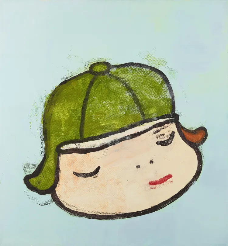 日本畫家奈良美智《夢》畫作，估價約1438萬元台幣。品牌提供