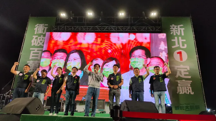 林佳龍也強調市長侯友宜已經無心於新北市政。莊淇鈞攝