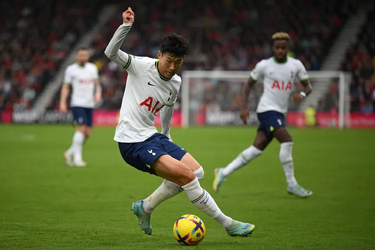 孫興慜的臉部傷勢將是一大隱憂。法新社