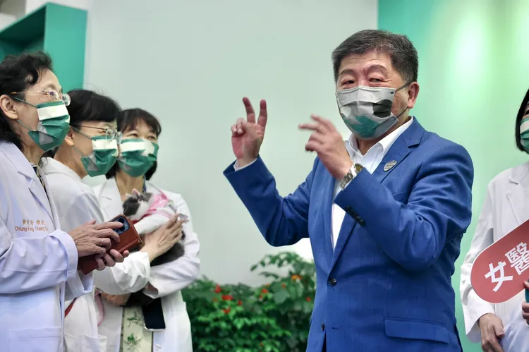 陳時中承諾當選會恢復發放重陽敬老金。林林攝