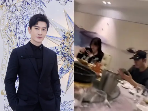 黃曉明陪吃網美葉珂 情侶裝滑手機洩蜜