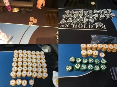 警方查扣的賭具。翻攝畫面