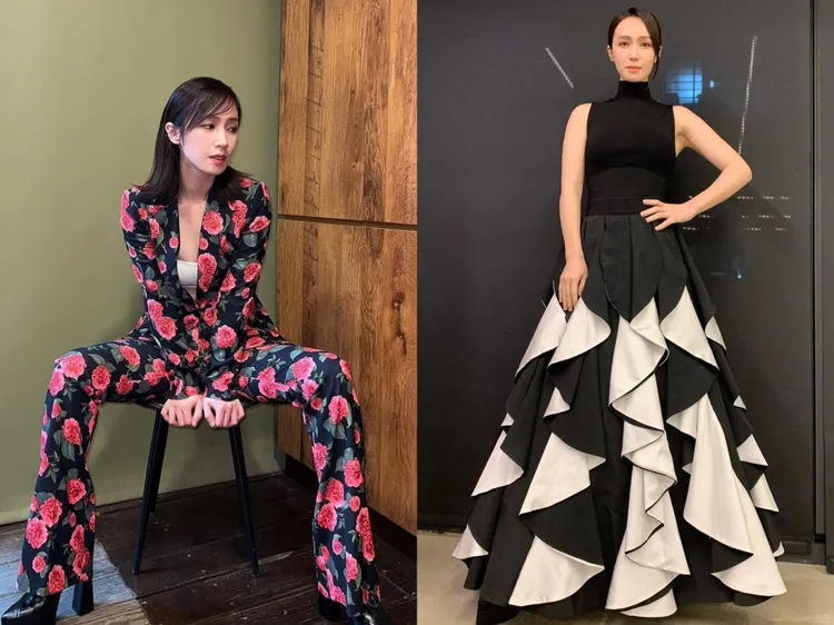 小薰近來時常穿著Alice+Olivia服飾跑戲劇宣傳。翻攝estherxun IG