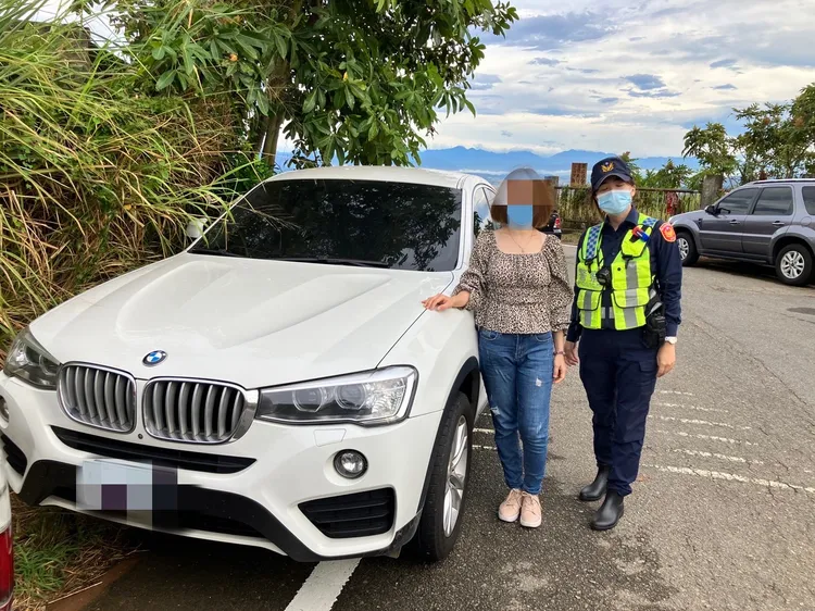 警方尋獲呂女車價265萬元的BMW X4休旅車。讀者提供