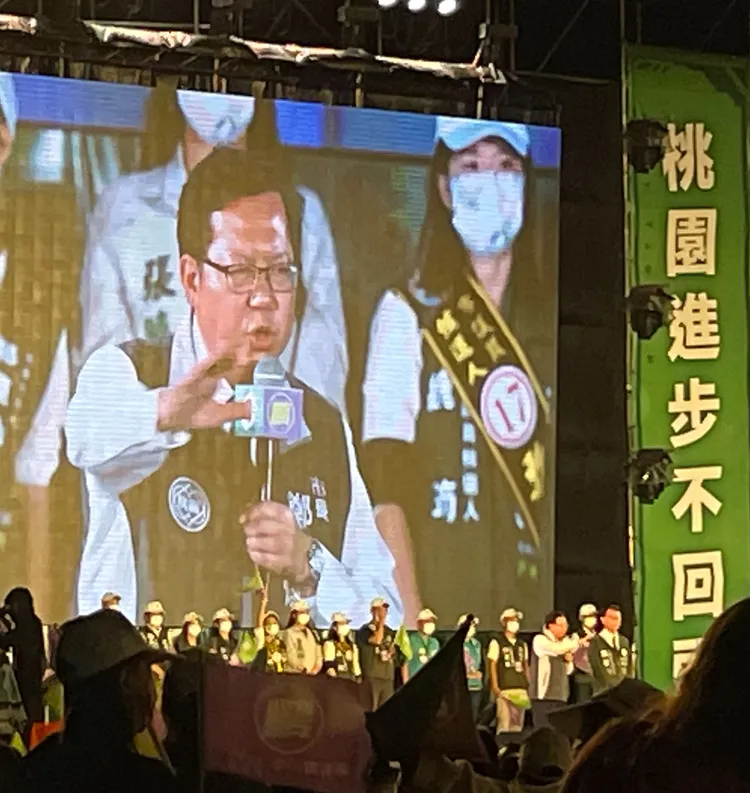 鄭文燦籲支持鄭運鵬延續市政。張沛森攝