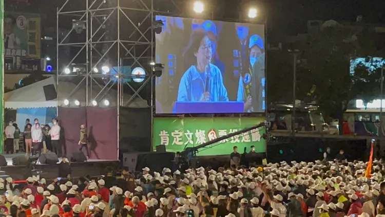 蔡英文幫鄭運鵬站台。張沛森攝