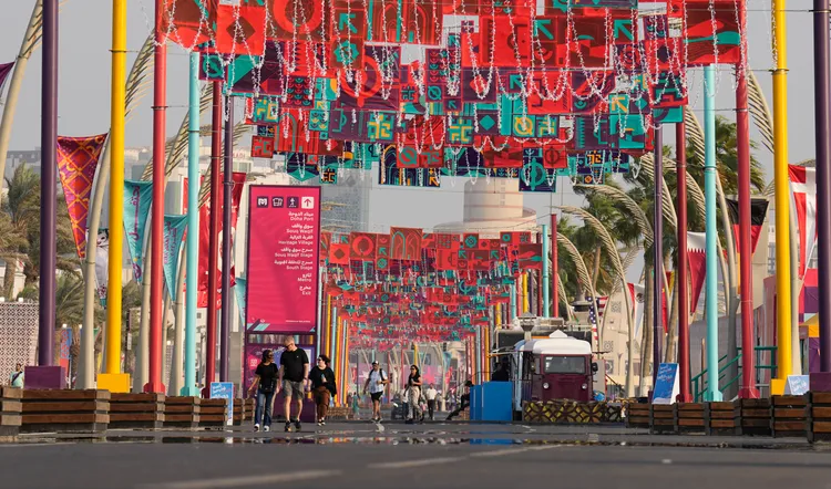 卡達為球迷特設「球迷區」讓他們在這個區域狂歡。美聯社