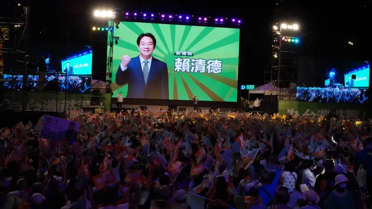 賴清德現身站台拉票。葉志明攝