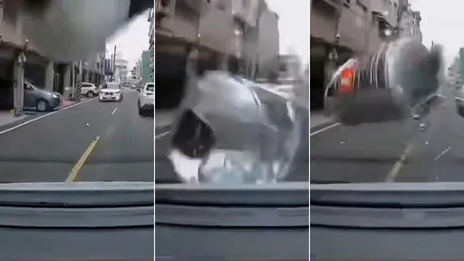 水塔6樓墜落砸車影片曝光　網友嚇歪：現實版絕命終結站