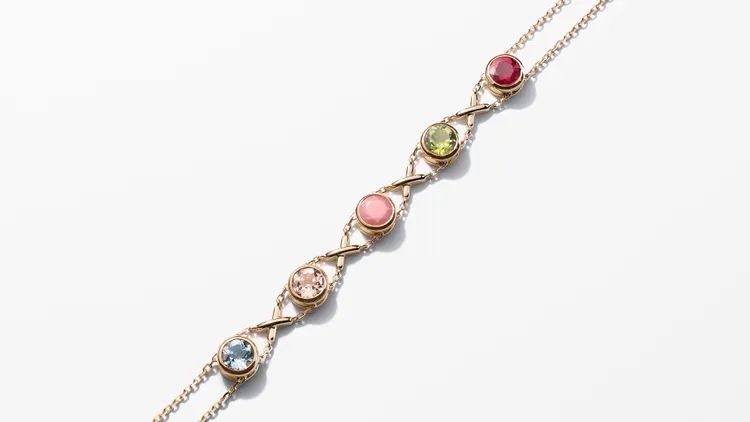 Les Acrostiches Jeux de Liens Amour玫瑰金手鍊，約19萬1000元。品牌提供