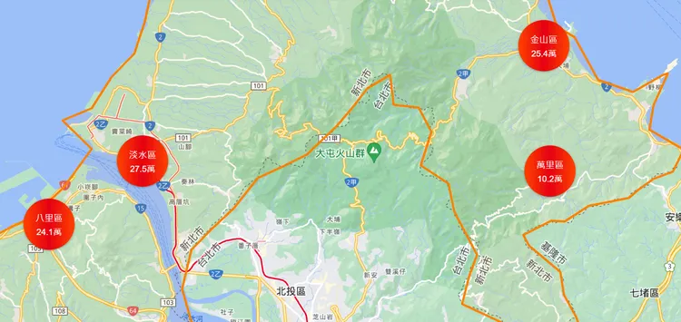 根據591實價行情，萬里區的平均成交單價為大台北地區不限屋齡的最低價，僅10.2萬。翻攝591實價登錄