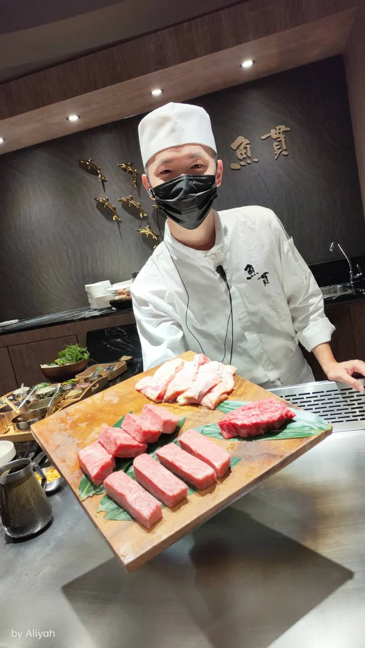 魚貫選用日本鹿兒島A5和牛。業者提供