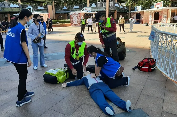 演練過程。新北消防提供