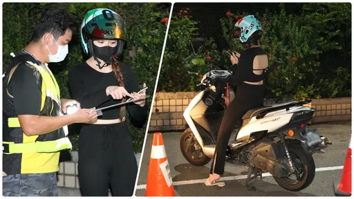 裸背美眉改装「劲战」上路超杀的 遇警却吓到吃手手!原因曝光