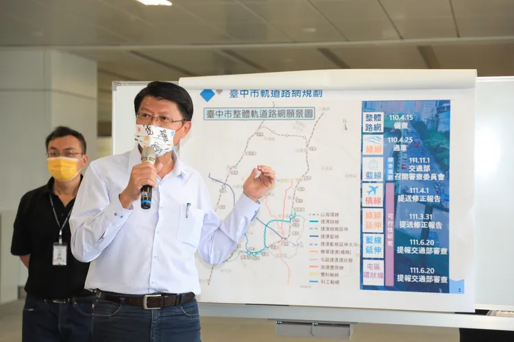 謝龍介表示，當選後將興建興建懸吊式捷運。謝龍介提供