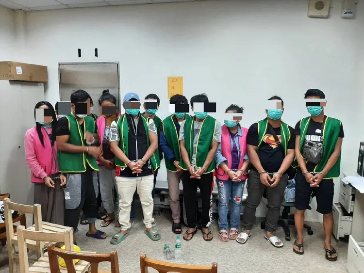 12名印尼籍非法移工被移民署宜蘭專勤隊查獲。讀者提供