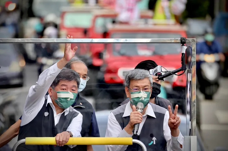 前副總統、中研院士陳建仁選舉期間積極為民進黨參選人站台。林林攝
