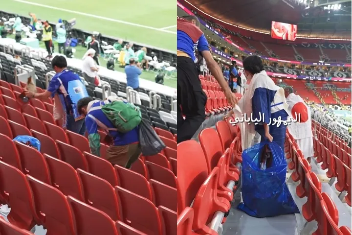 日本球迷的行為贏得大家的尊重。翻攝法魯克IG