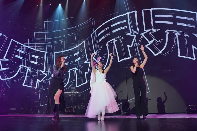 郭靜（中）昨天開唱，準備許多驚喜。寬宏提供