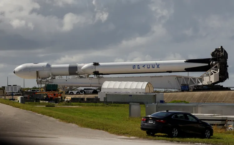 SpaceX研發的獵鷹重型火箭。路透社資料照片
