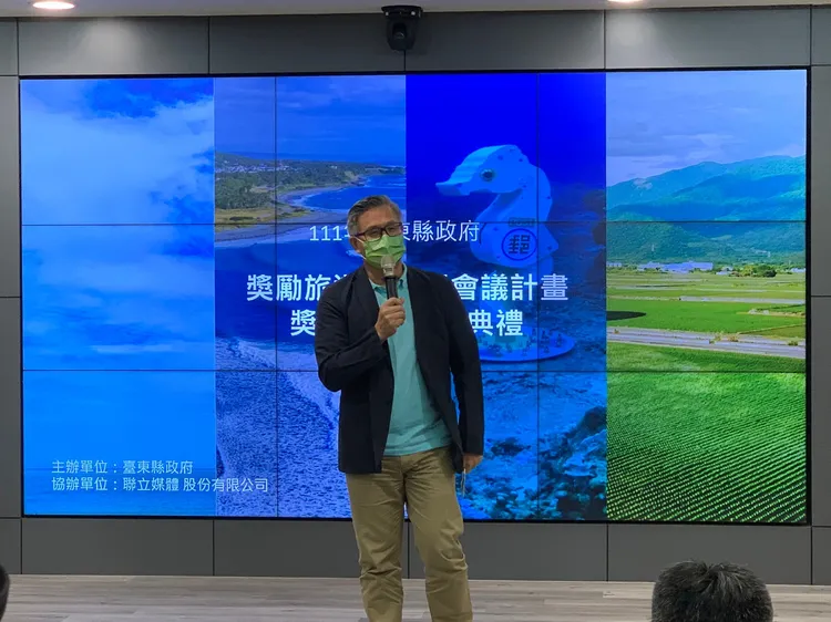 台東縣府交通及觀光發展處副處長王國政致詞。台東縣府提供