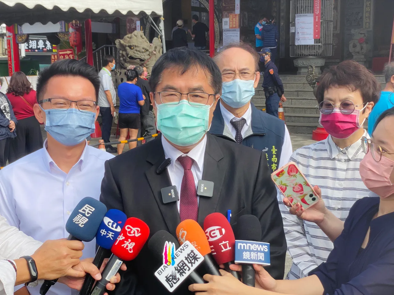 黃偉哲表示，這是他市長選舉最後一戰，一路走來，感觸良多，如今如釋重負。王志弘攝