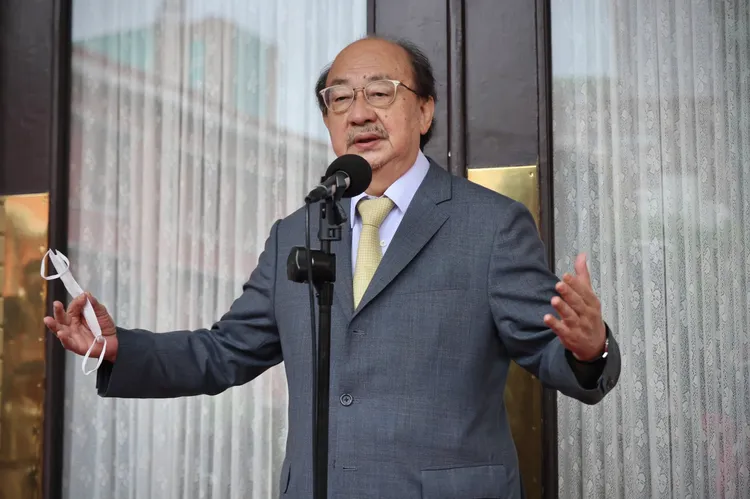 柯建銘酸高虹安是「台灣選舉史上最勇敢的人」。林林攝