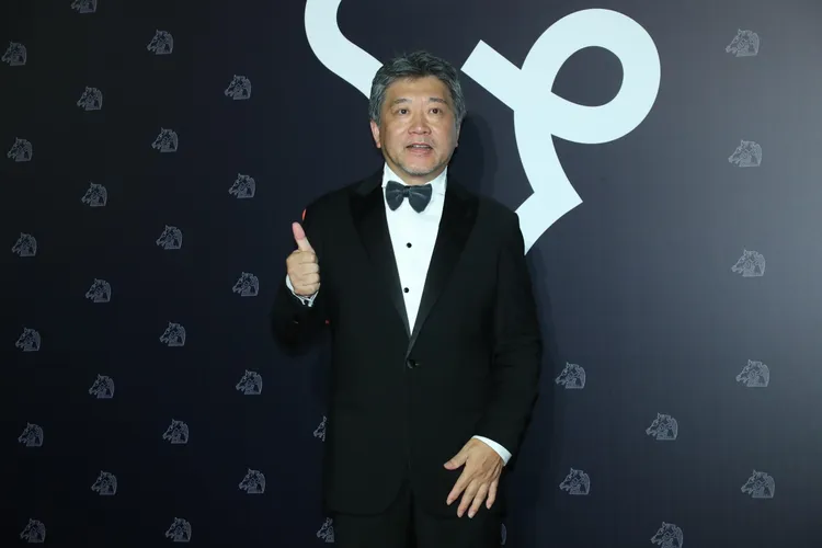 日本名導是枝裕和。攝影中心攝