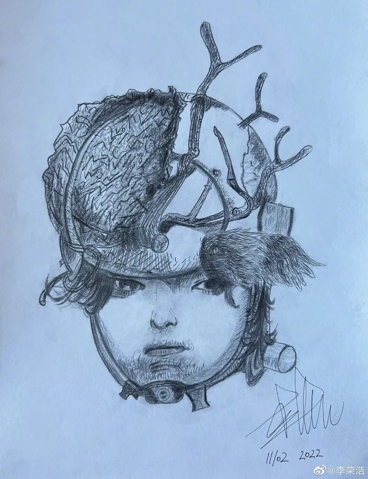 李榮浩繪畫作品栩栩如生。翻攝李榮浩微博