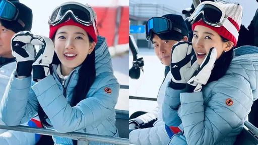 秀智滑雪美穿「鴨鴨」羽絨衣　環保禦寒兼秀時髦味