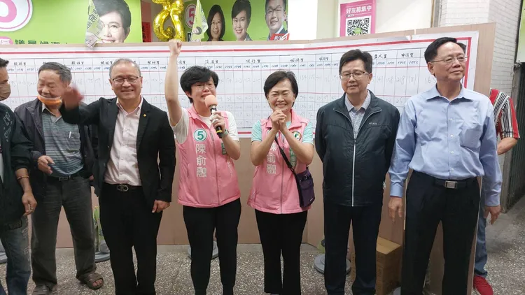 台中市前市長張溫鷹之女陳俞融參選北區成功以第二高票成功上壘。陳俞融提供