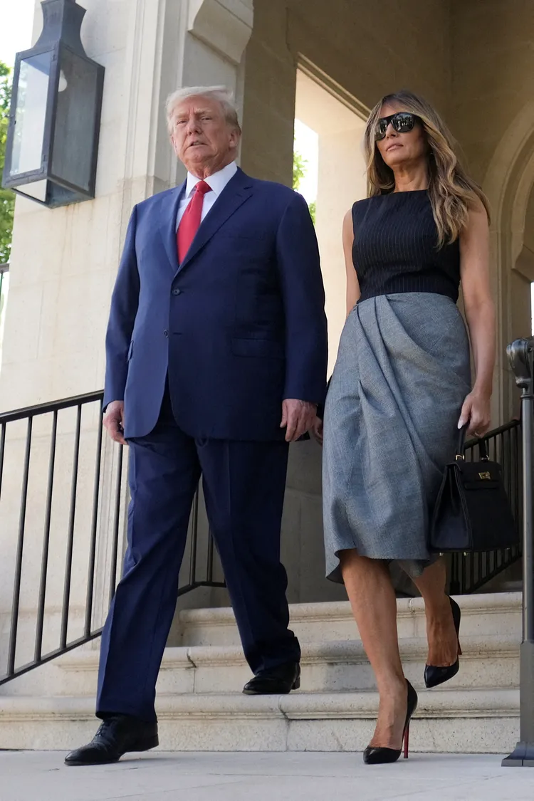 梅蘭妮亞11月8日在佛州陪同川普就期中選舉進行投票。路透社