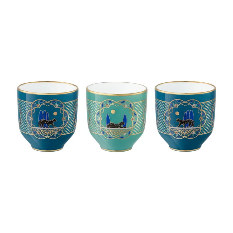 Panthère de Cartier美洲豹陶瓷杯1套3件，約1萬7900元。品牌提供