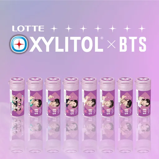 LOTTE XYLITOL x BTS 全新联名款口香糖限量上市,跟著 BTS一起微笑吧!