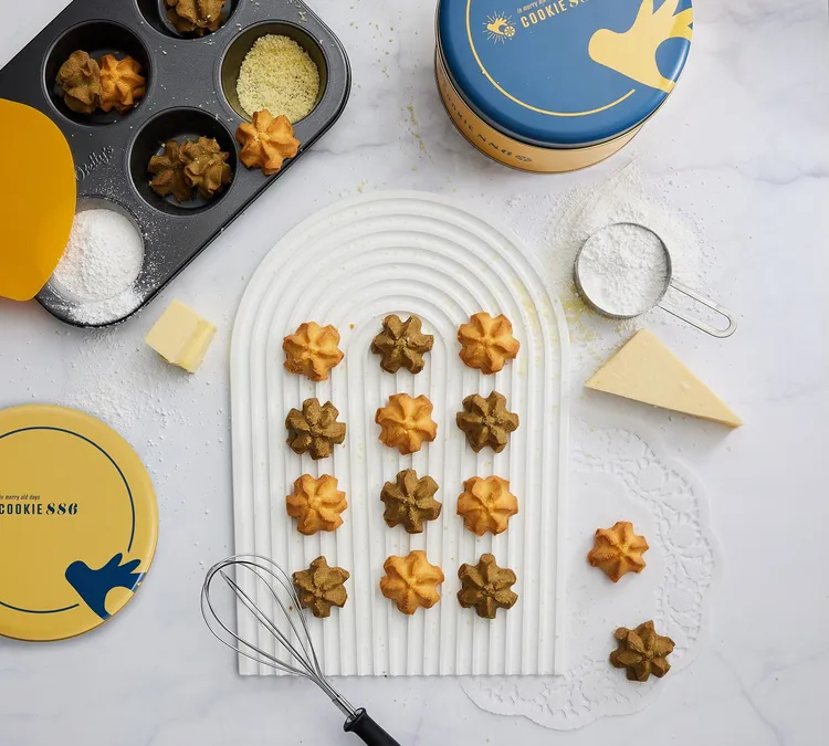 竹北店推出「蜜茶曲奇」、「起司起司曲奇」兩款獨賣口味。業者提供