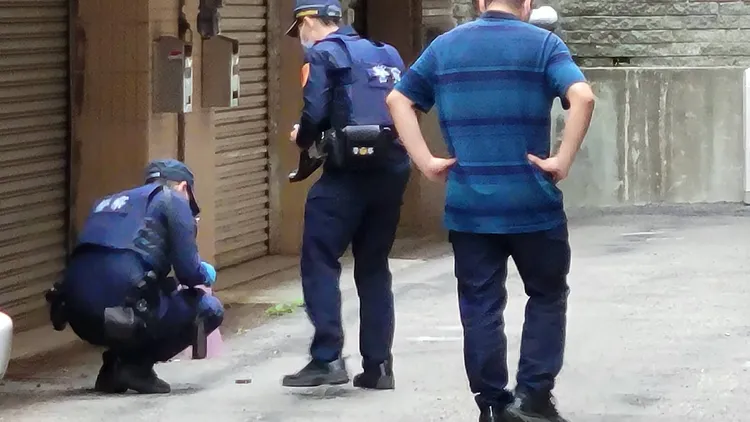 警方到場採證。議員邱振瑋提供