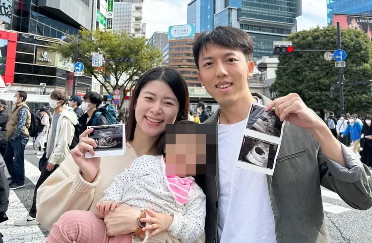 艾琳與老公在臉書上公布喜懷第二胎的好消息。翻攝自臉書「艾琳的日常Erin's Diary」